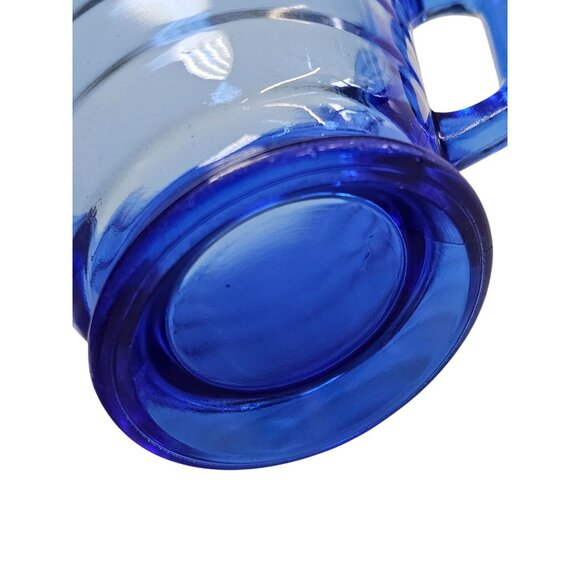 Moderntone Cobalt BLUE Depression Hazel Atlas Glass CREAMER Small Pitcher - Picture 6 of 7
